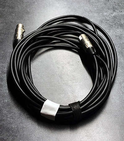 XLR Cable marked with tape for later repair