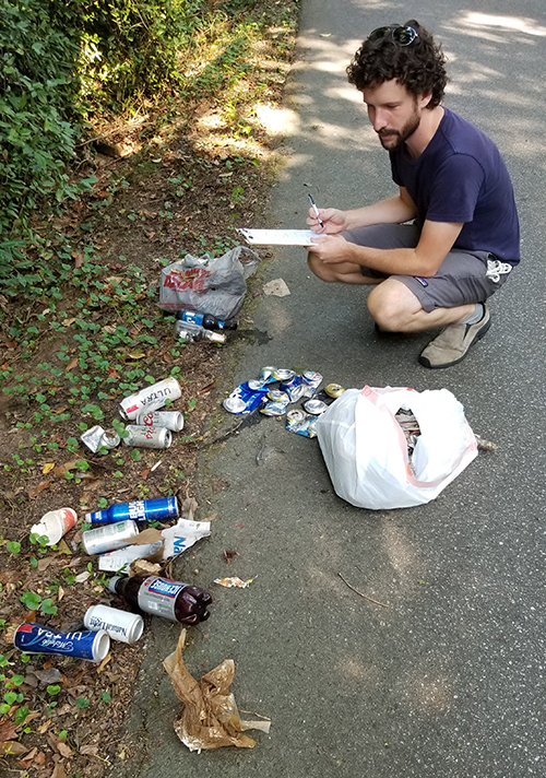 aaron collecting liter