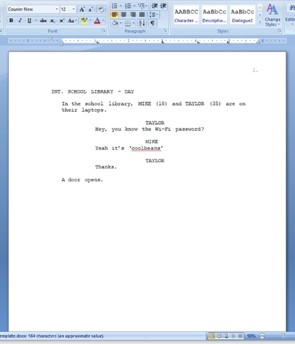 Film Script Template Thumbnail